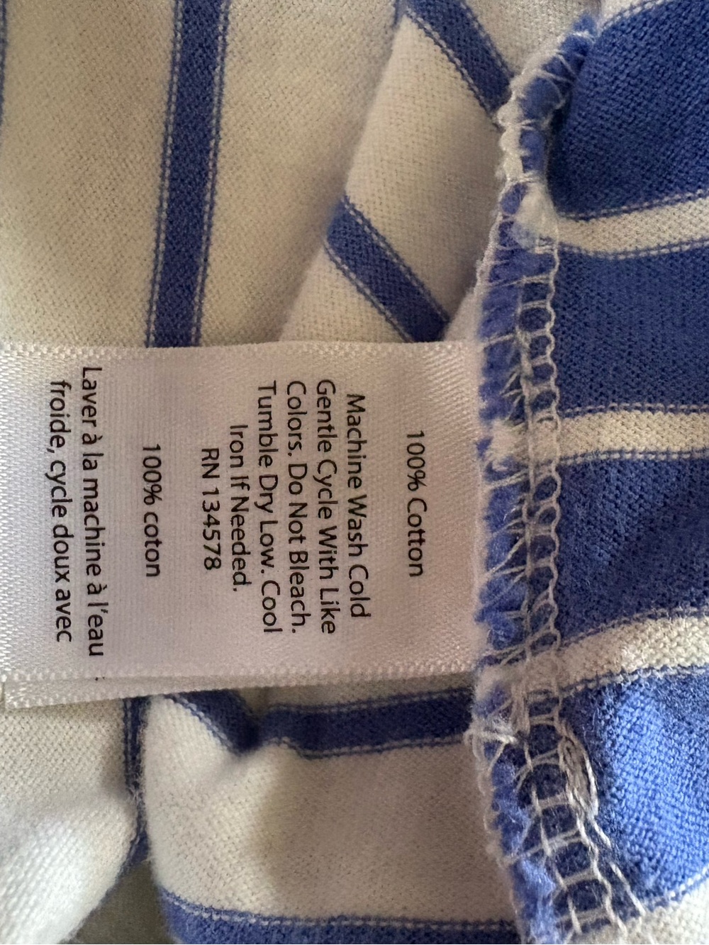 Vineyard Vines Blue and White Striped V‑Neck T Shirt Dress - Picture 6 of 8